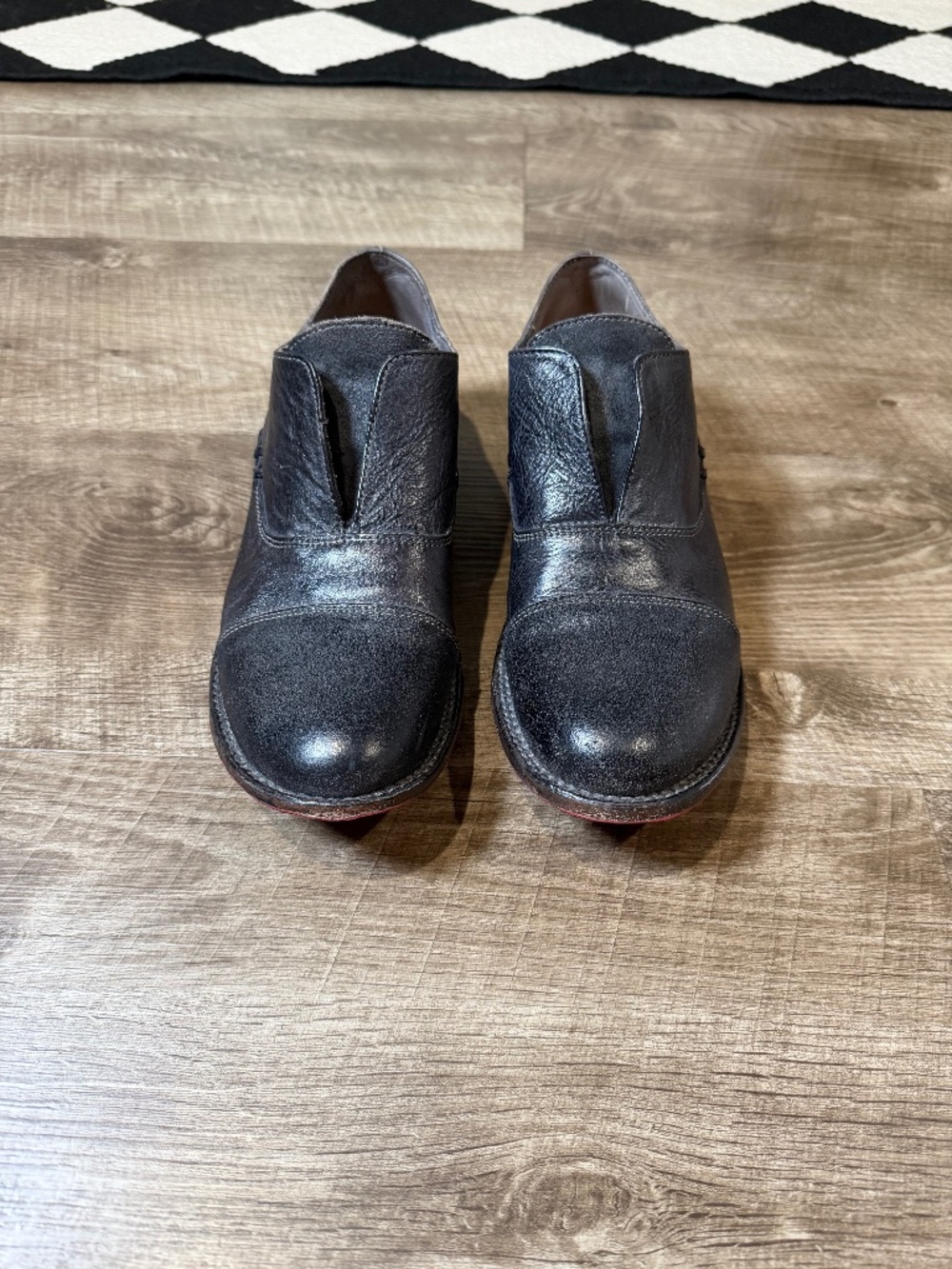 Bed Stu Rose Loafers In Graphite Dip Dye Handmade leather Womens Size 8.5 EUC